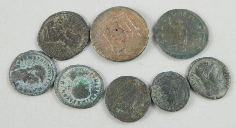 Eight Roman and Roman style coins, cast for the Emperors of Constantine I, Constantine II etc. - Image 2 of 2