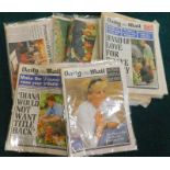 Newspapers, Daily Mail Princess Diana 1961-1997 commemorative issues and others