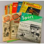 A collection of football magazines, late 1940's to 1950's, to include Buchan's Football Monthly, The