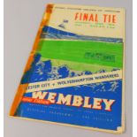 A football programme, for FA Cup Final 1949 Leicester City -v- Wolverhampton Wanderers (Wolves)