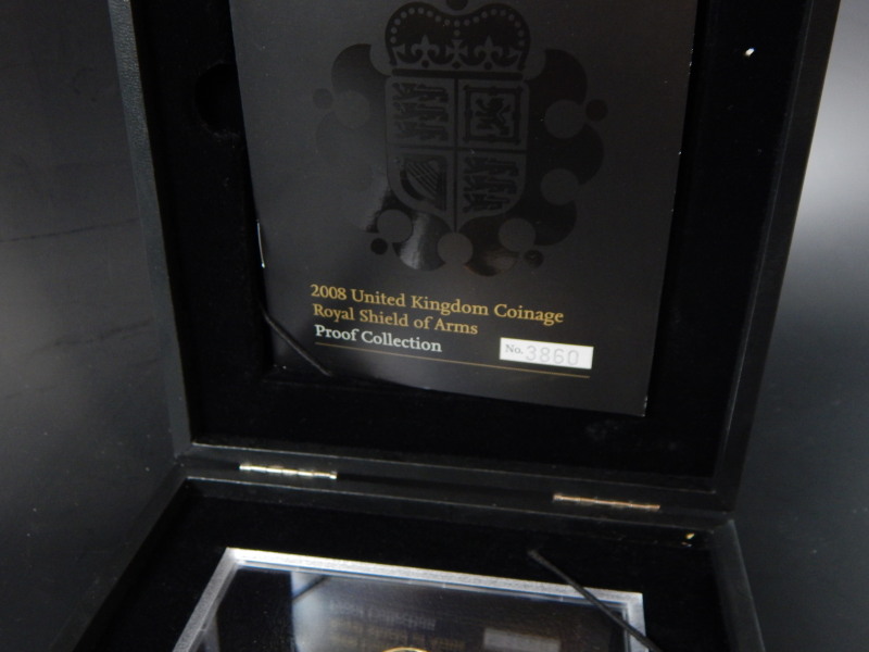 A 2008 Royal Shield of Arms proof coin collection, No.3860, with certificate in fitted case. - Image 2 of 2