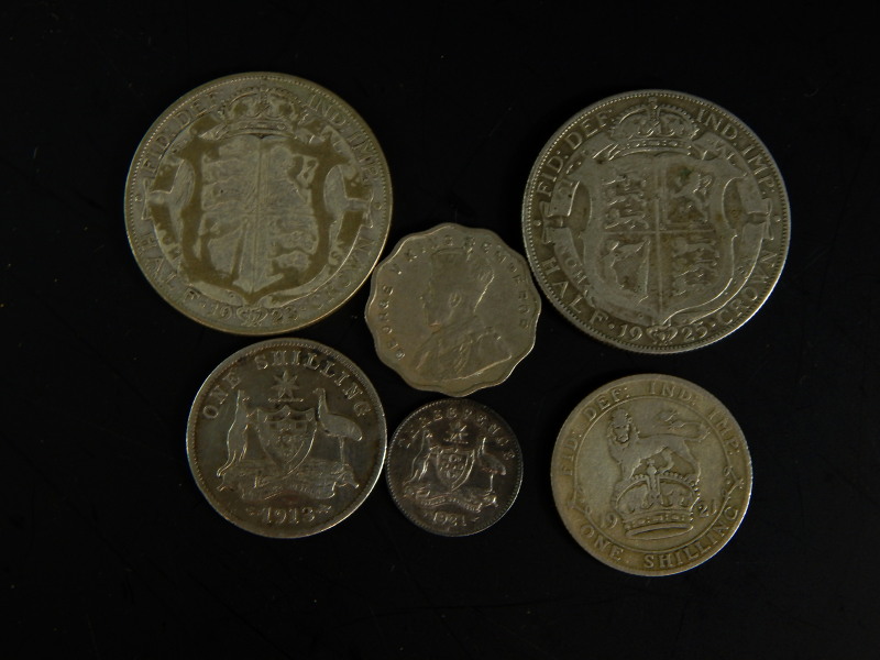 Various coins, to include various silver one shillings, sixpences, florins, etc. (A quantity)