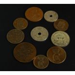 Various Victorian and later coins, to include Ottoman Empire, Greece, USA, USA dime, India rupee,