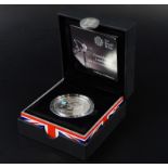 A Countdown to London 2012 silver piedfort £5 proof coin, with certificate, in box