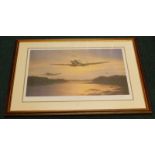 After Barry G Price. Spitfire Sunset, artist signed limited edition print, number 86/850, 46cm x