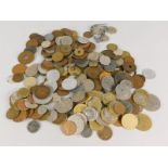 A quantity of mainly foreign coins etc.