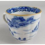 A late 18th/early 19thC Chinese export porcelain blue printed cup