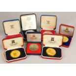 Various 1977 Pobjoy mint and other silver Jubilee medallions etc, to include some silver