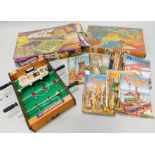 Miscellaneous games, to include Bounce Back, table football game, a children's projector game and