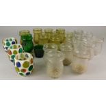 A collection of Victorian pressed moulded tea lights etc.