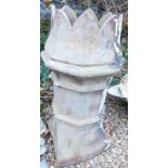 A stoneware glazed chimney pot etc.