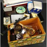 A quantity of costume jewellery, and ladies wristwatches etc.