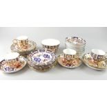 A Royal Crown Derby 2451 pattern Imari part tea service, to include six cups, saucers, side plates