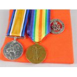 Two First World War medals, awarded to a Private Harold Swaine of the West Yorkshire Regiment, the