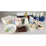 Miscellaneous decorative porcelain, to include a boxed blue Italian spode mug, Old Country Roses