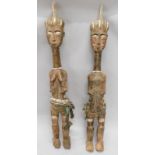 Tribal Art. A Koulango couple of fertility celebration figures, from the Ivory Coast each