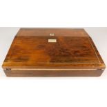 A Victorian rosewood writing box, with central mother of pearl plaque engraved Elizabeth, within