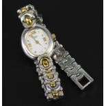 A Rotary bi-colour plated ladies wristwatch