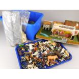 A collection of Britains and other toys, to include an Ertl farm set, boxed, a toy farm, various