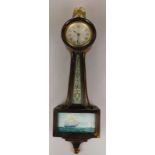 A Seth Thomas four jewel American wall clock, printed with a shipping scene etc.