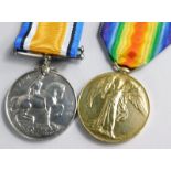 A pair of First World War medals, to include the Victory medal and the 1914-19 Campaign medal,