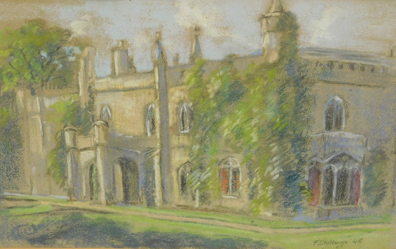 Fred Stubbings (20thC). Country house, pastel, signed and dated (19)48, 30cm x 46cm