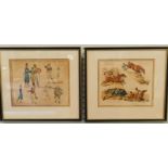 After Henry Alken. Songs, a set of 19thC hand coloured caricature prints, 21cm x 27cm (10)