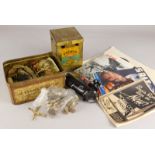 Miscellaneous items of militaria, to include buttons, cap badges, cloth badges, morse code manual,