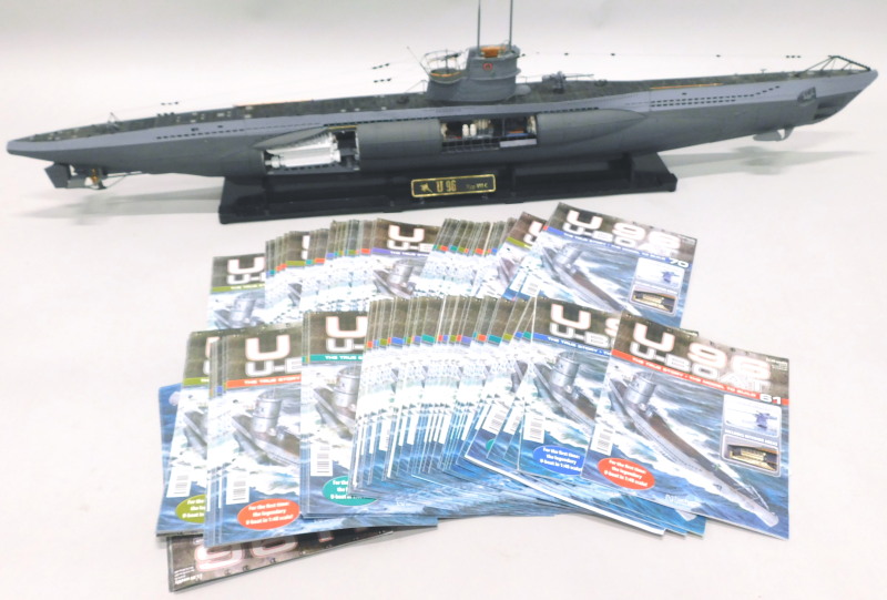 A U96 U-boat 1:48 scale, made by Hachette Part Works Ltd., with magazines etc.