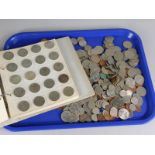 Miscellaneous coins, mainly nickel silver and British, to include fifty pence, two shilling etc.