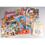 A collection of comics etc., to include Team of darkness, Action Man book, Panini sticker books,