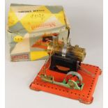 A Mamod S.E.2 stationary steam engine, boxed.