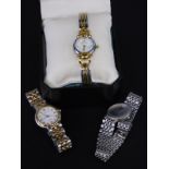 Three ladies wristwatches, a Paco Rabanne, a Solvil by Titus, etc