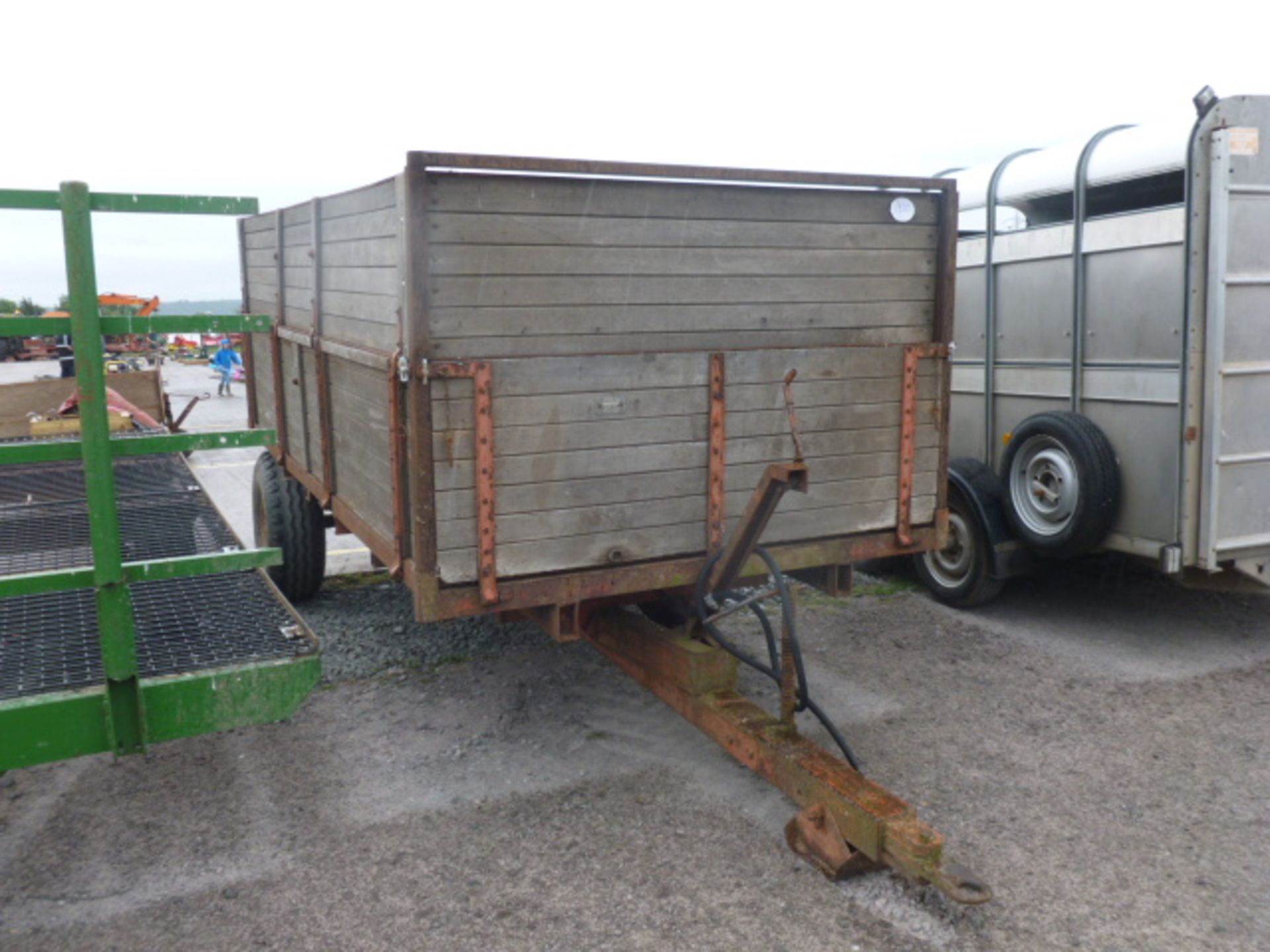 BAMFORD HIGH SIDED CORN TIPPING TRAILER SINGLE AXLE 6.1T STEEL FLOOR WOODEN SIDE