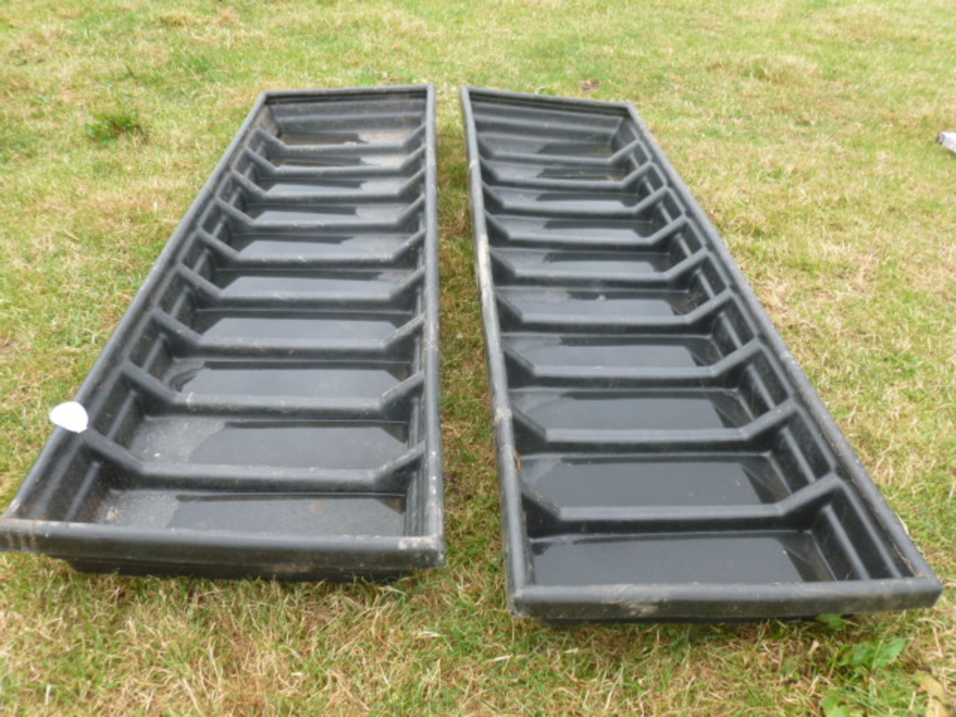 2 PLASTIC FOOT TROUGHS