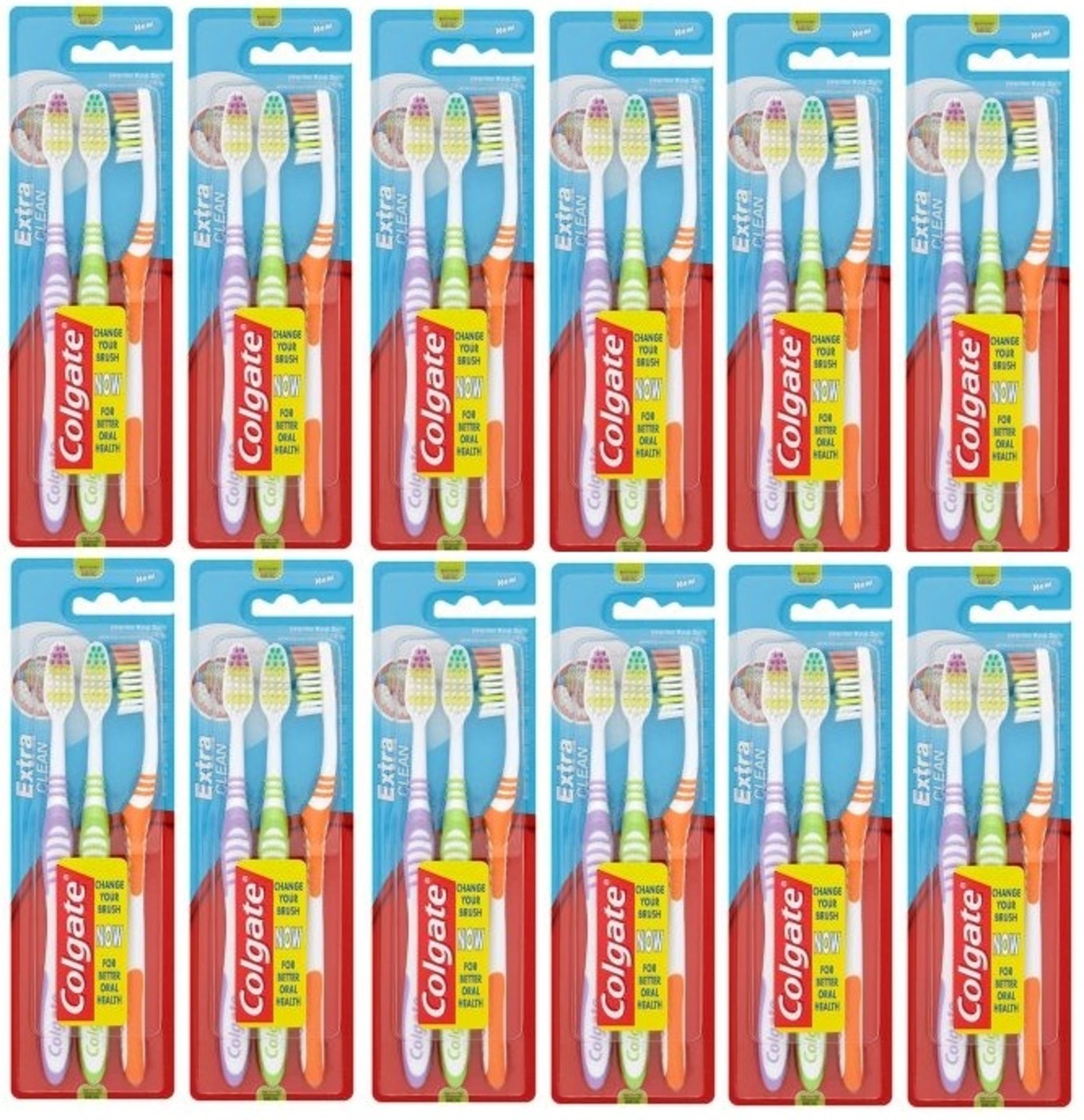 V Brand New 36 x Colgate Extra Clean Medium Toothbrushes Online Price £36.00 (Morrisons)