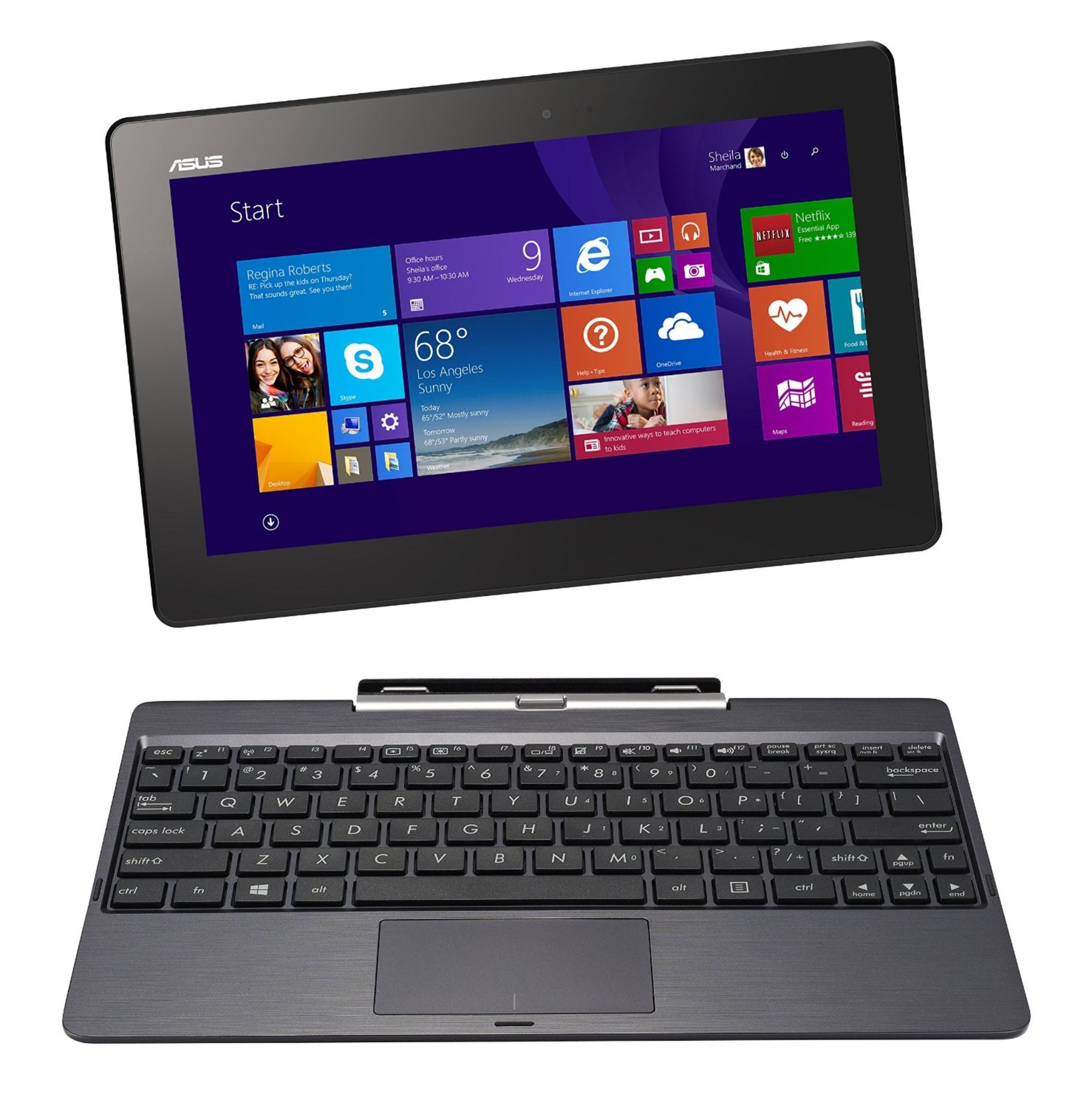 V Grade A ASUS T100TAF 10.1" - ATOM 1.33GHz - 2GB - 32GB - Touch Screen - Detachable Keyboard -