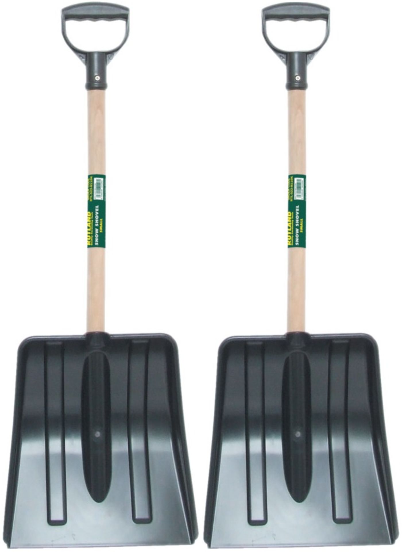 V Brand New A Lot Of 2 Rutland Small Wooden Handled Snow Shovel Ideal For Carrying In Car - Handle