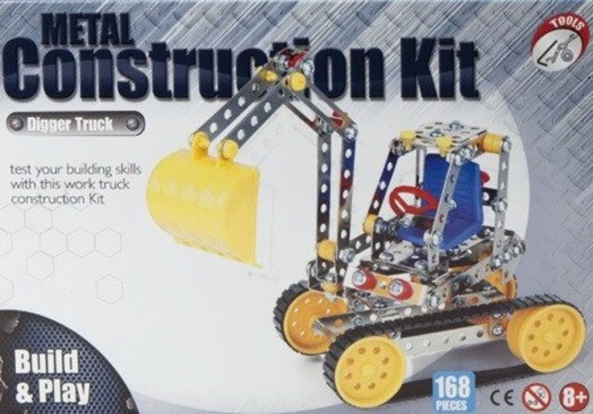 V *TRADE QTY* Brand New Metal Construction Kit Digger Truck With 168pcs and Tools X 5 YOUR BID PRICE