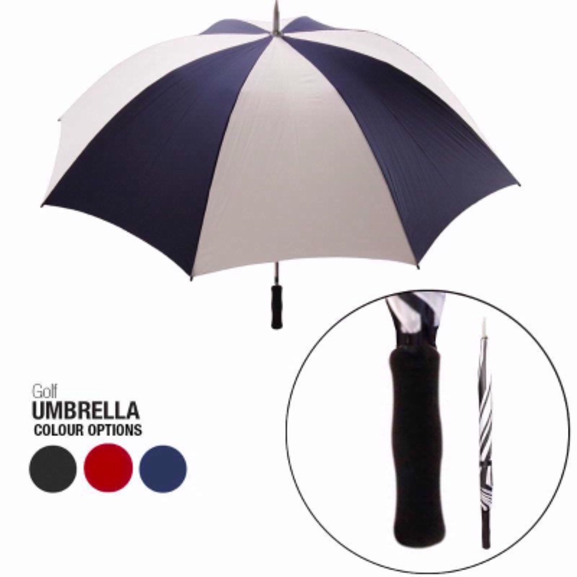 V Brand New 27 Inch Golf Umbrella With Soft Grip - Various Colours