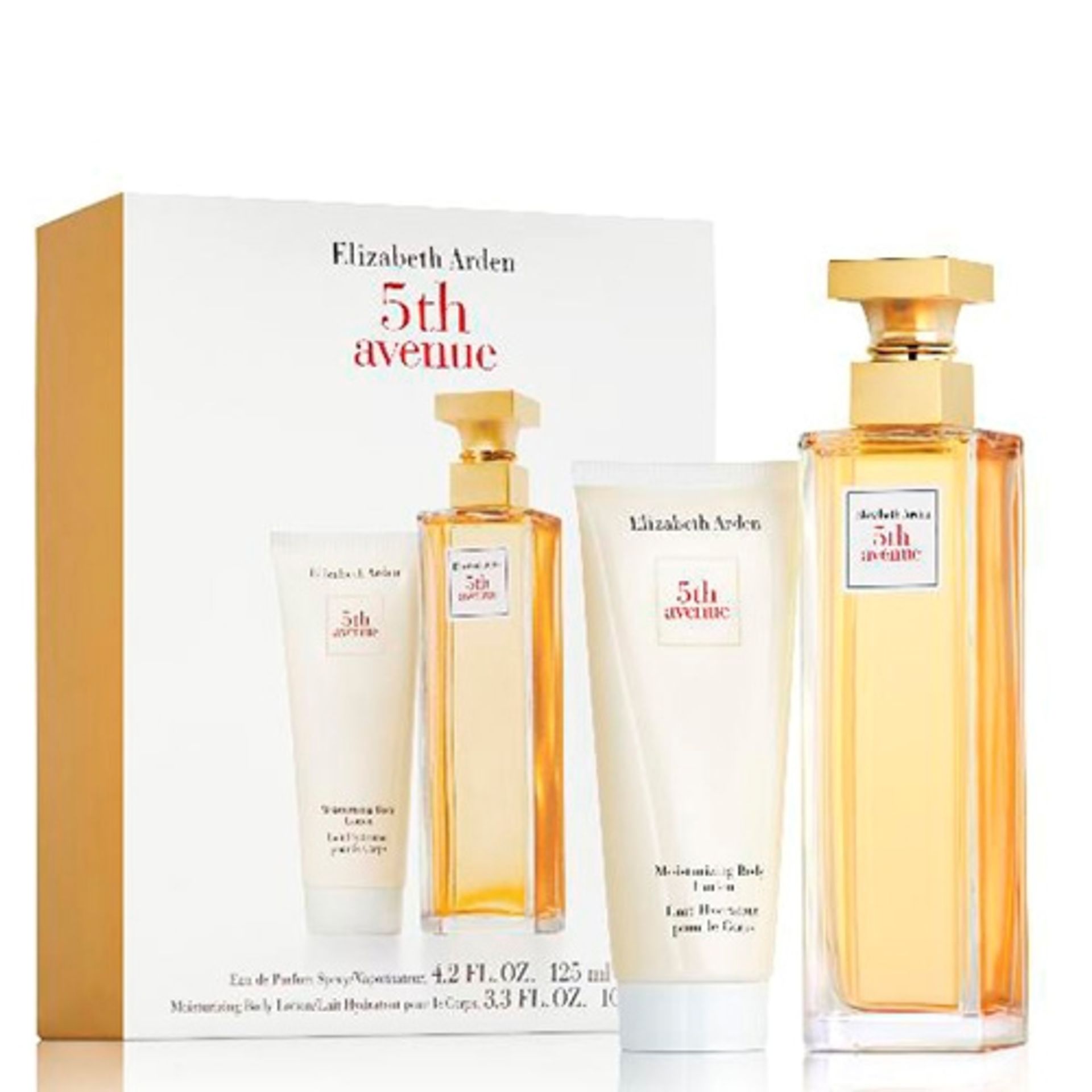 V Brand New Elizabeth Arden 5th Avenue Eau De Parfum Gift Set Including 125ml EDP 100ml Body