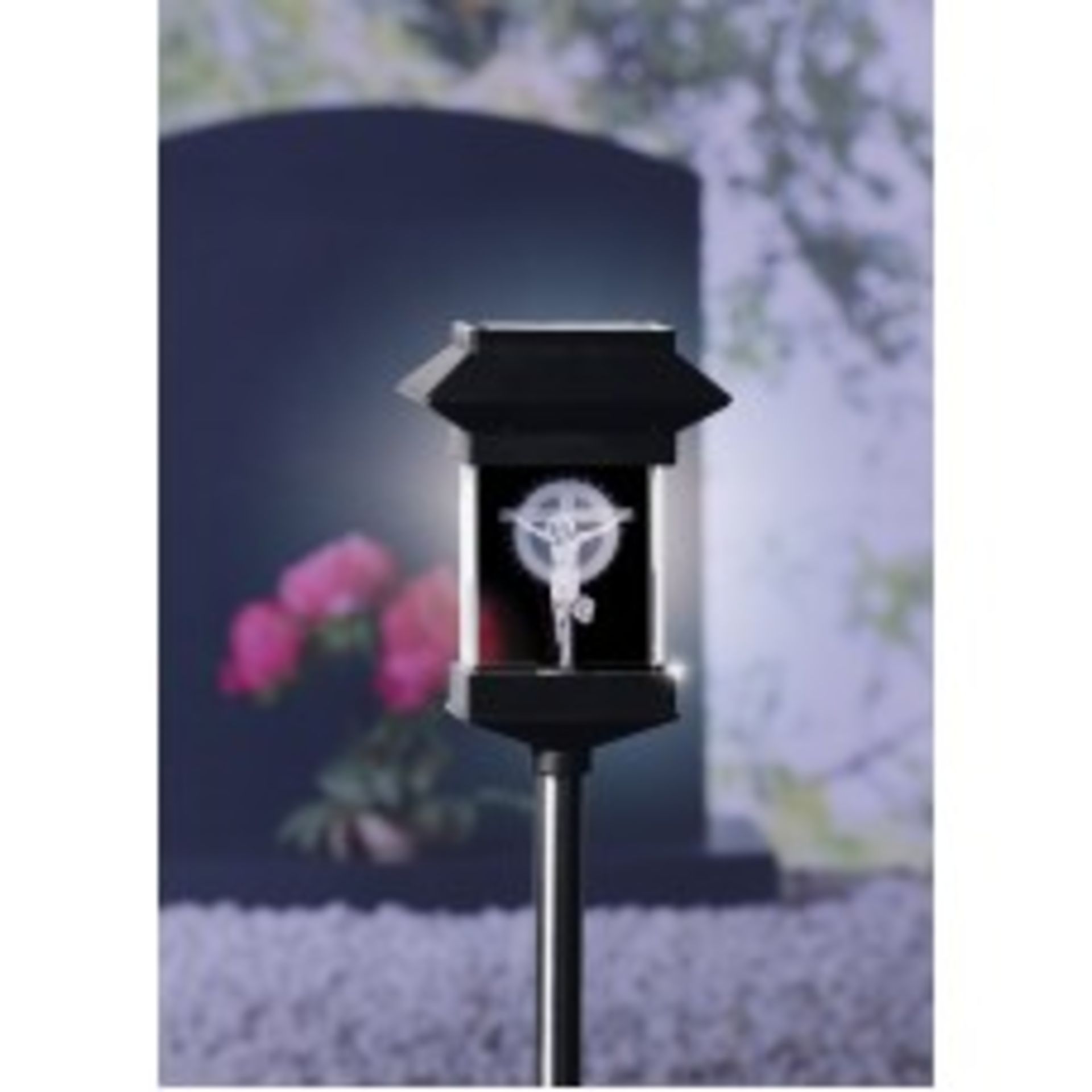 V Brand New Solar Memorial Light-Cross