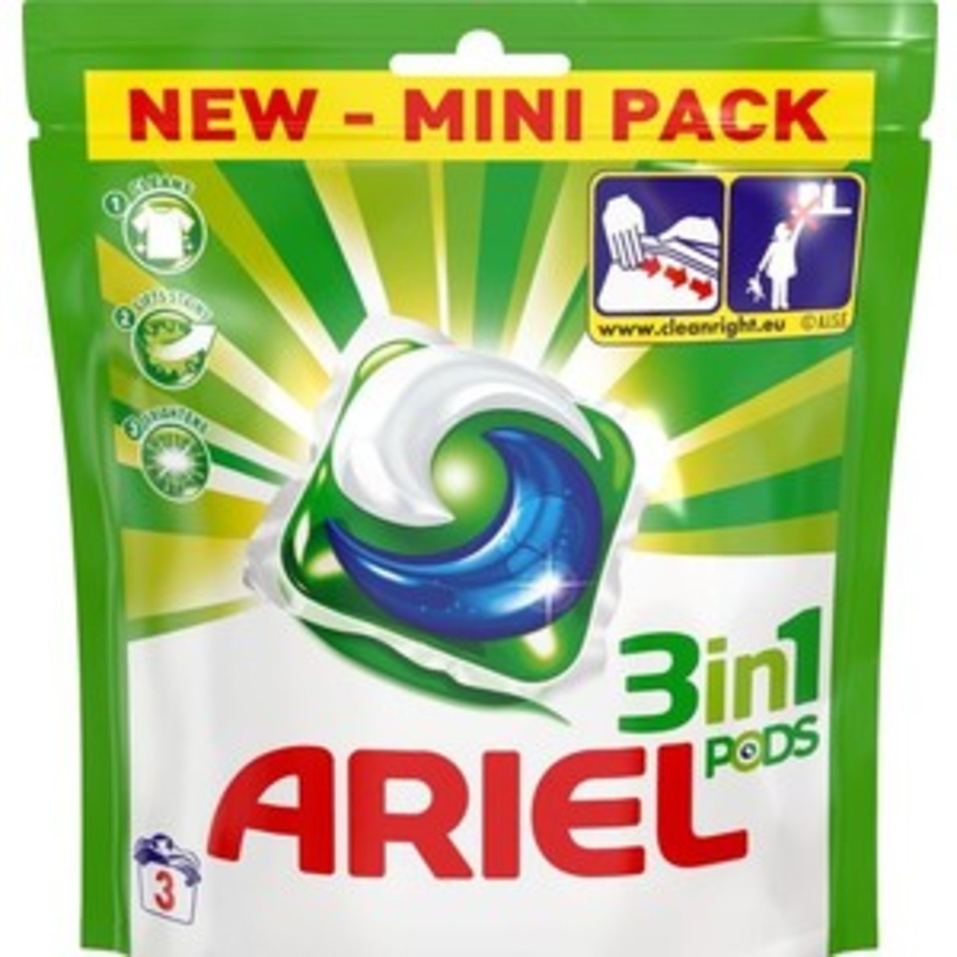 V *TRADE QTY* Brand New 12 Ariel 3-in-1 Pods Laundry Detergent X 5 YOUR BID PRICE TO BE MULTIPLIED