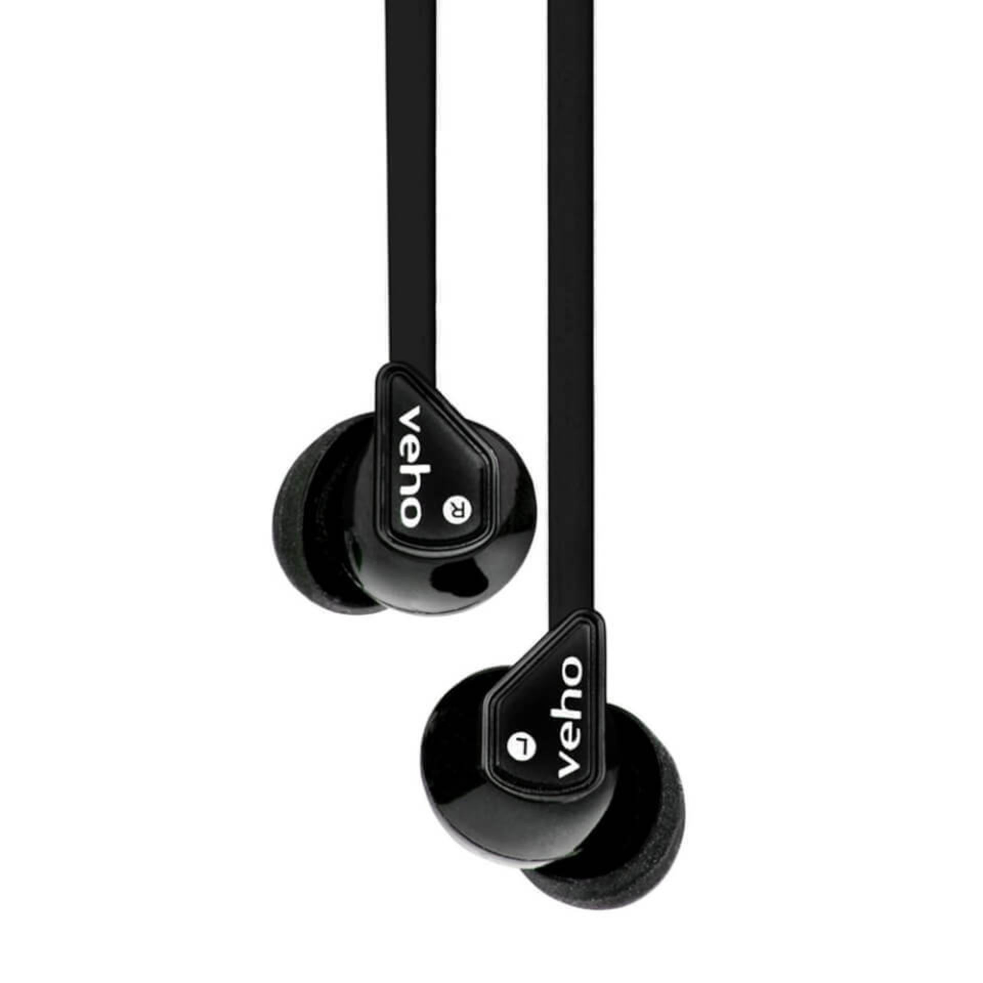 V Brand New Veho Z-1 Noise Isolating Stereo Earbuds - Black - Online Price £19.95