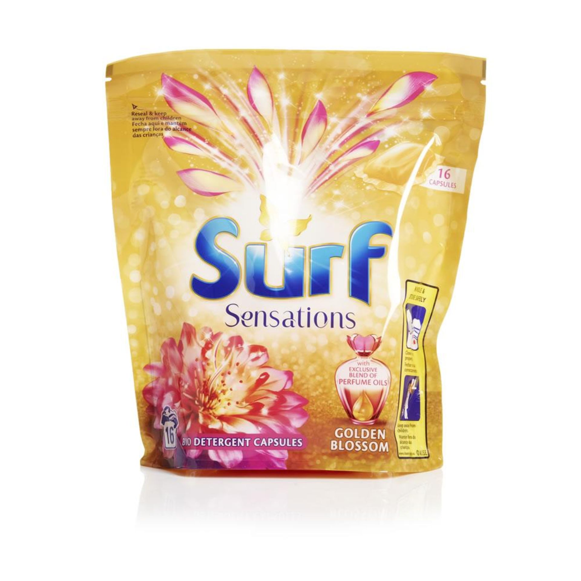 V *TRADE QTY* Brand New Surf Sensations Golden Blossom 18 Wash Capsules X 80 YOUR BID PRICE TO BE