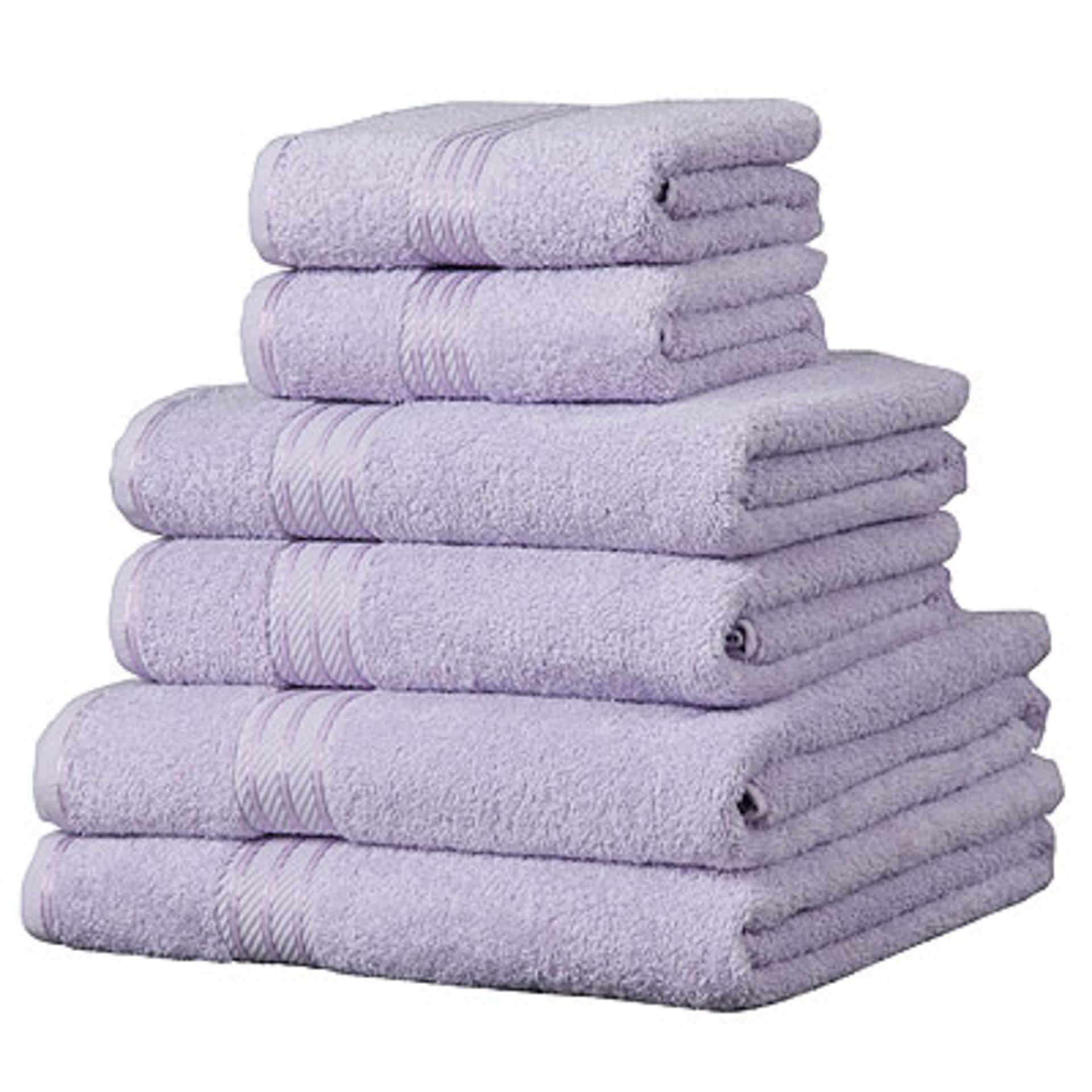 V Brand New Mauve 6 Piece Towel Bale Set With 2 Face Towels - 2 Hand Towels - 1 Bath Sheet - 1