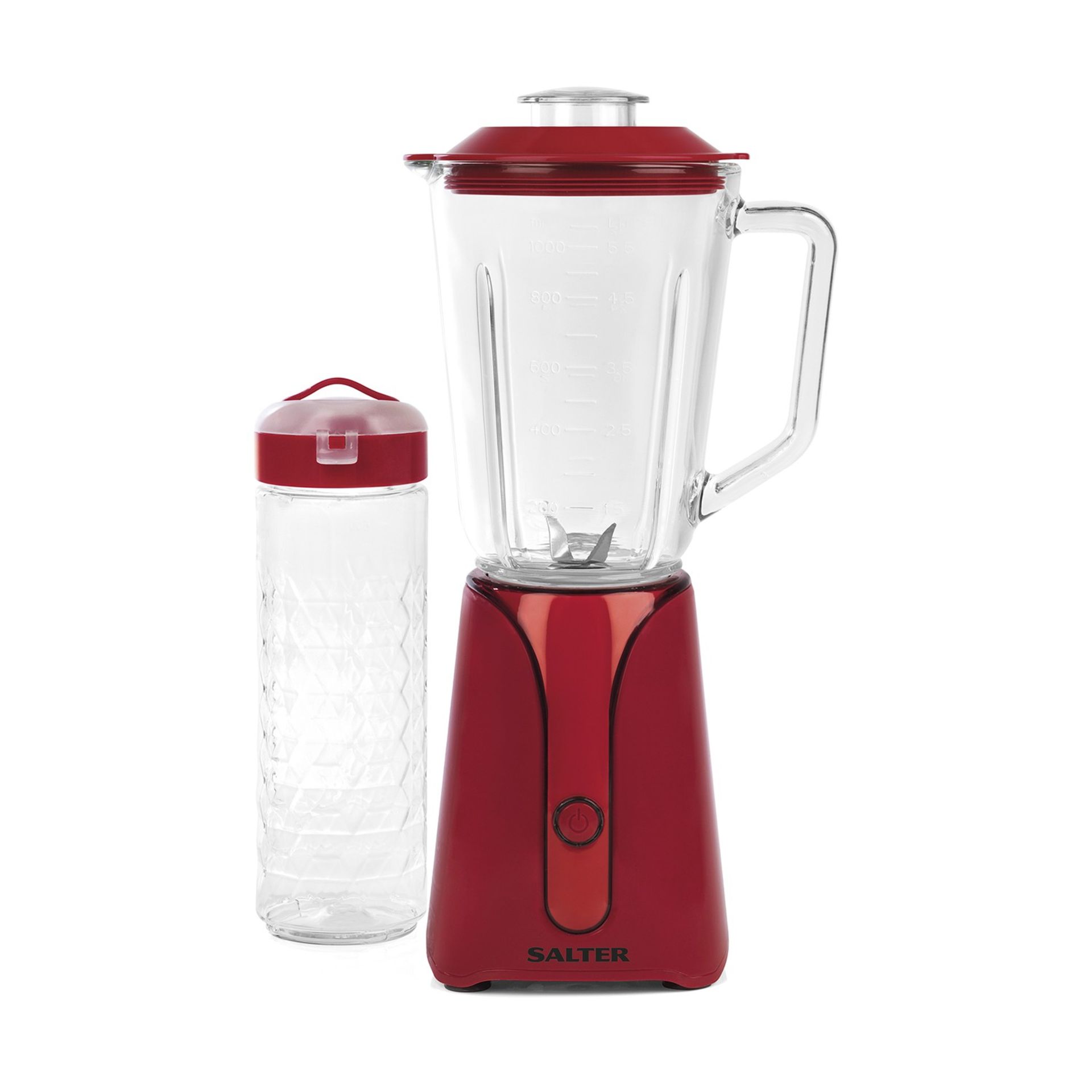 V Brand New Salter 2 In 1 To Go Blender Set With Stainless Steel Crossblade Attachment-Diamond
