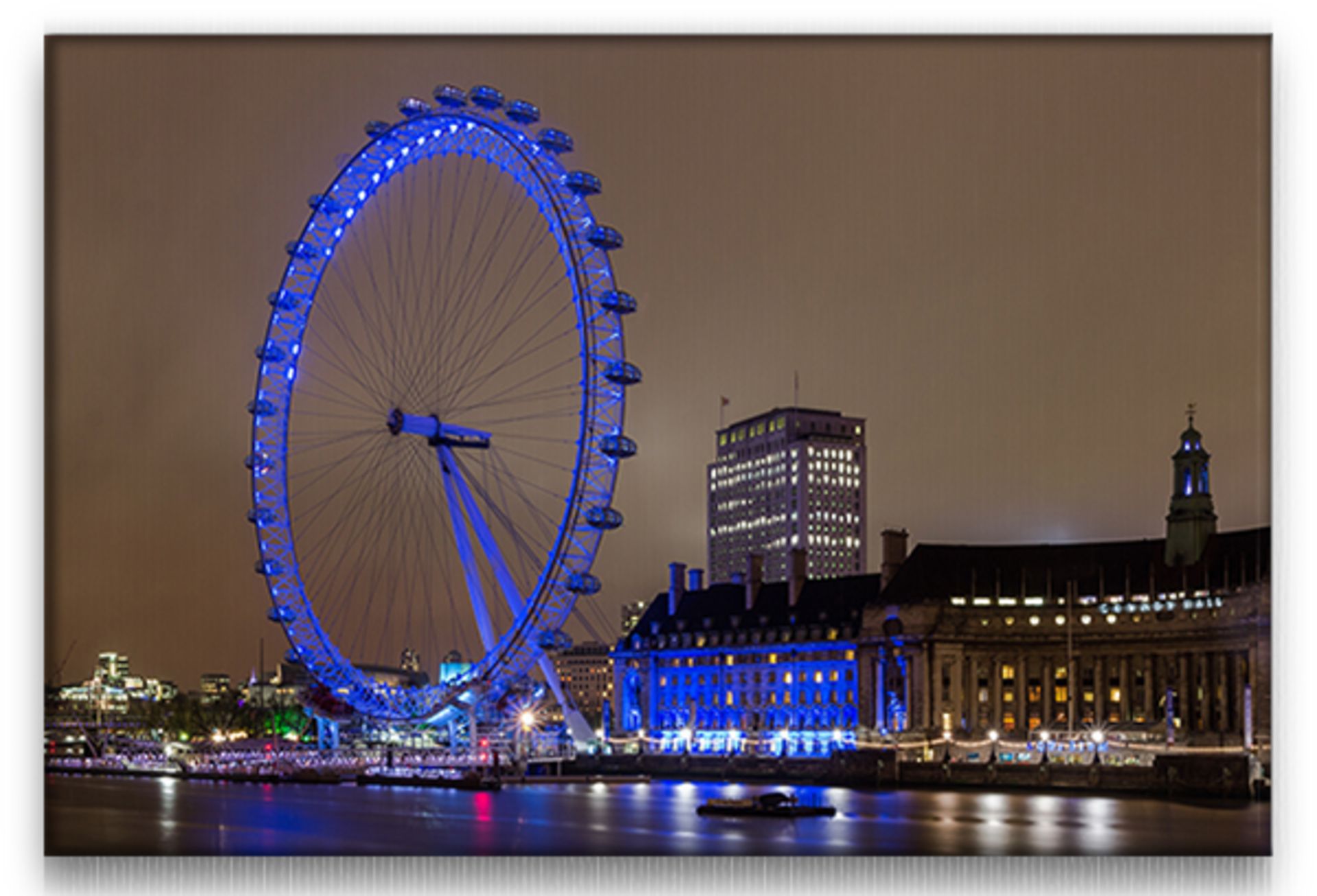 V Grade A Canvas Print Of London Eye 50x40cm