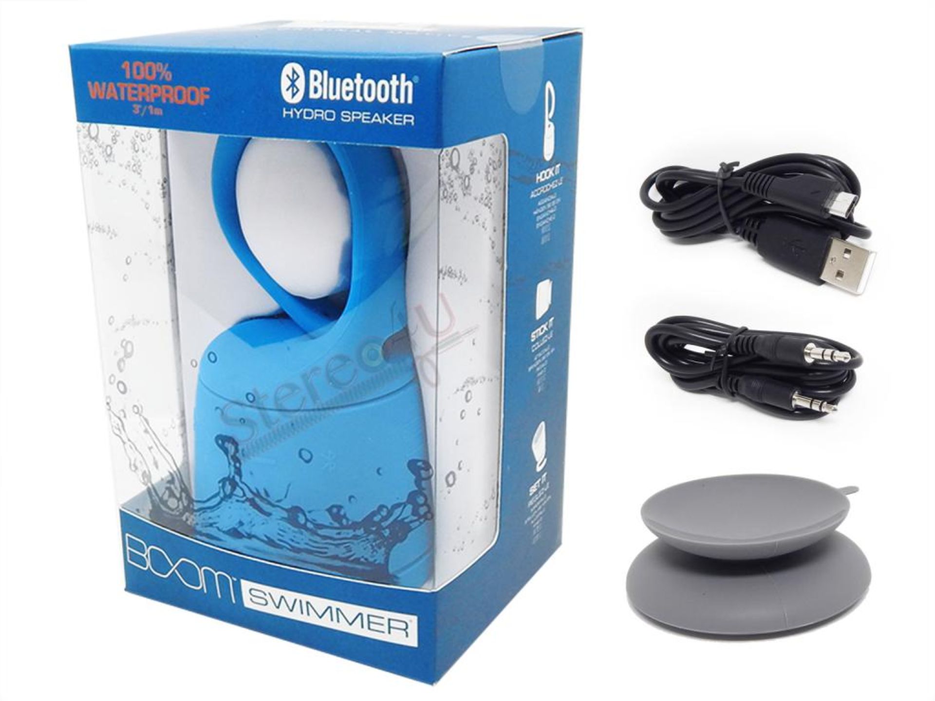 V Brand New Boom Swimmer 100% Waterproof Hydro Speaker With Blootooth - Flexible Tail & Suction - Image 3 of 3