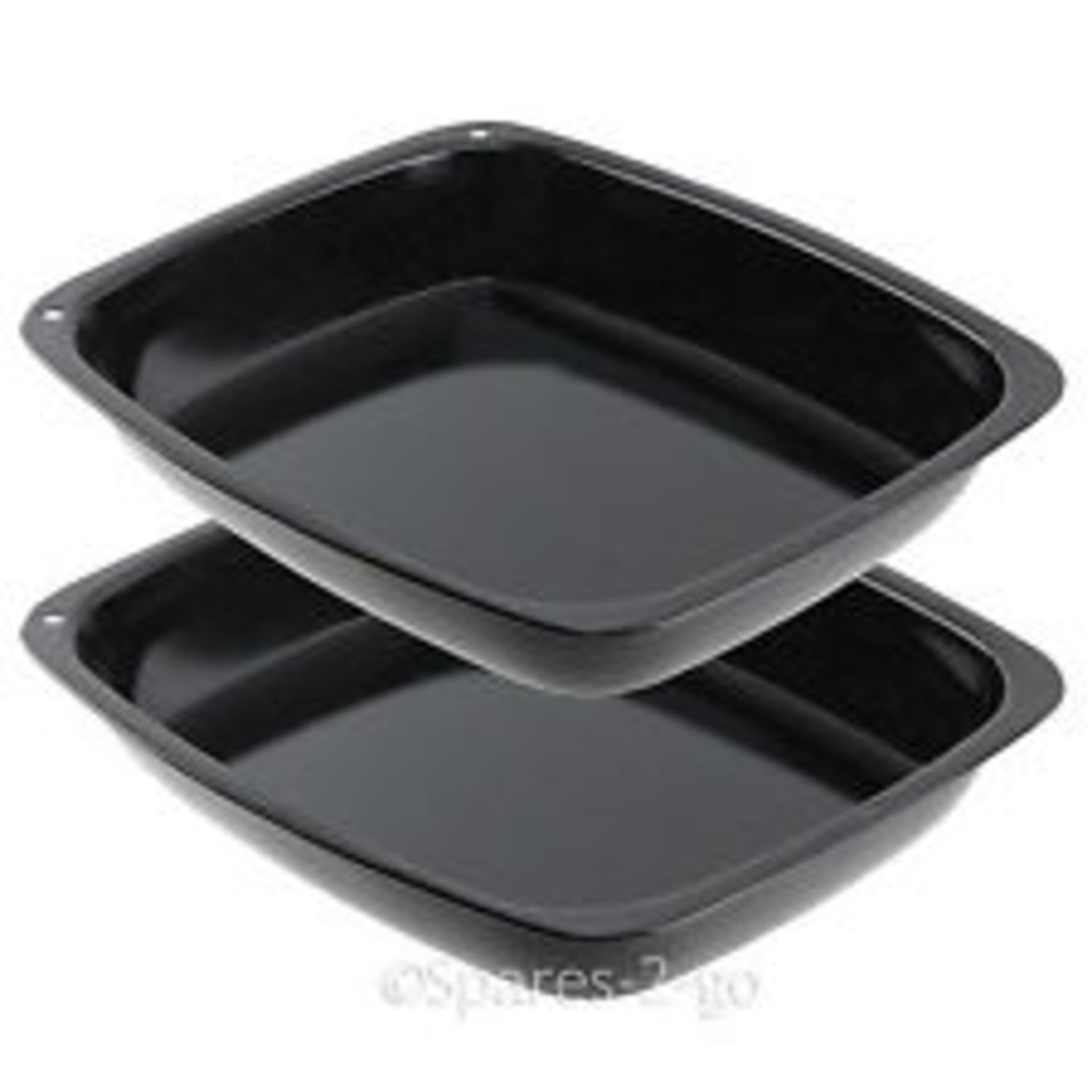 V *TRADE QTY* Brand New Two Piece Enamel Range Scratch Resistant Dishwasher Safe Roasting Pan Set